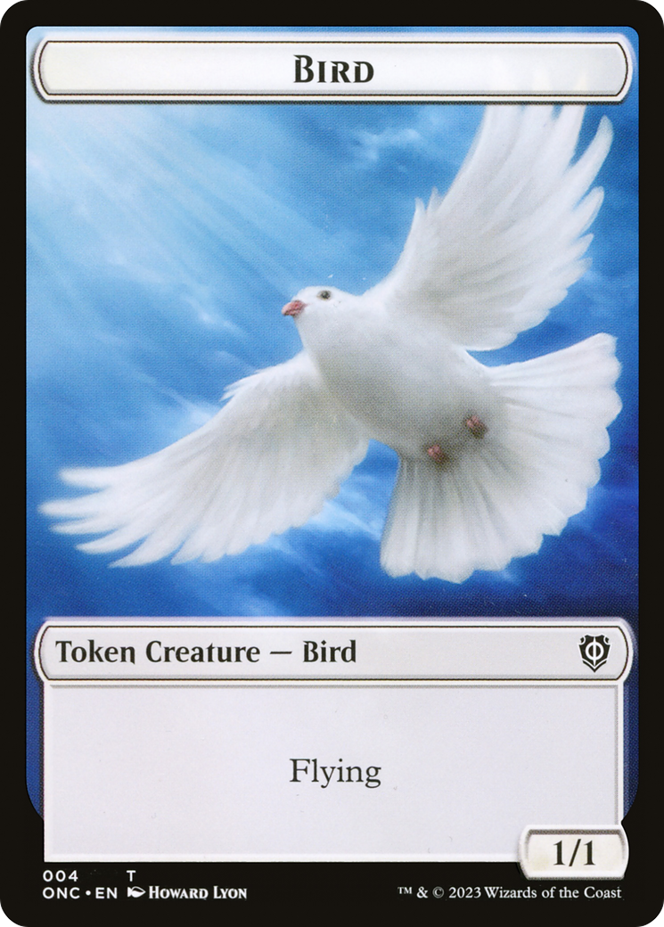 Bird // Cat Double-Sided Token [Phyrexia: All Will Be One Commander Tokens] | Exor Games New Glasgow