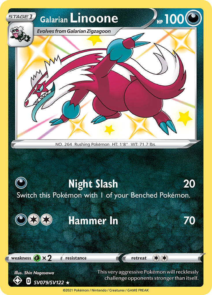 Galarian Linoone (SV079/SV122) [Sword & Shield: Shining Fates] | Exor Games New Glasgow