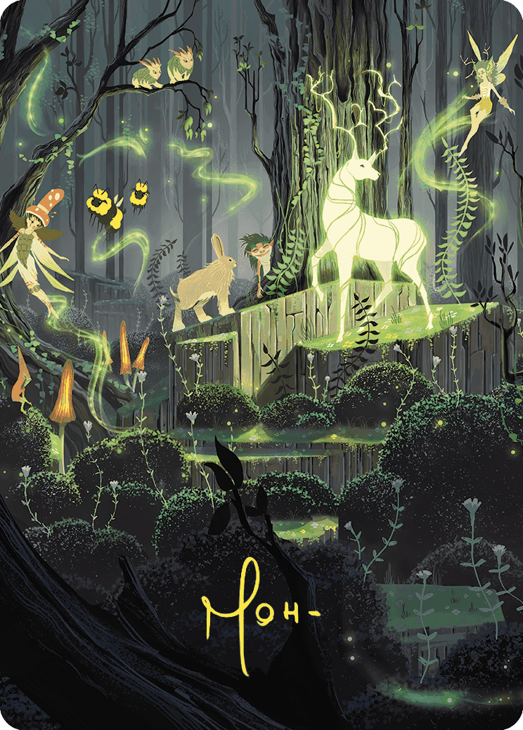 Primal Vigor Art Card (Gold-Stamped Signature) [Wilds of Eldraine Art Series] | Exor Games New Glasgow