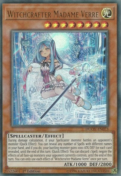 Witchcrafter Madame Verre [DUOV-EN073] Ultra Rare | Exor Games New Glasgow