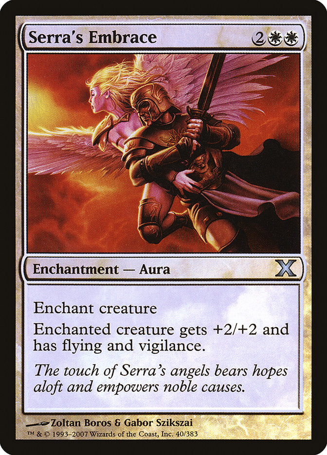 Serra's Embrace (Premium Foil) [Tenth Edition] | Exor Games New Glasgow