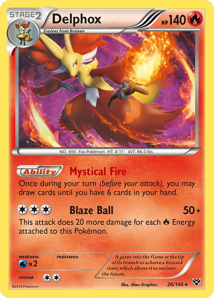 Delphox (26/146) (Cosmos Holo) (Blister Exclusive) [XY: Base Set] | Exor Games New Glasgow