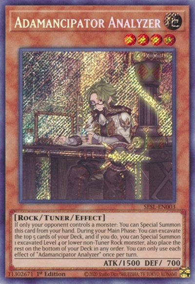 Adamancipator Analyzer [SESL-EN003] Secret Rare | Exor Games New Glasgow