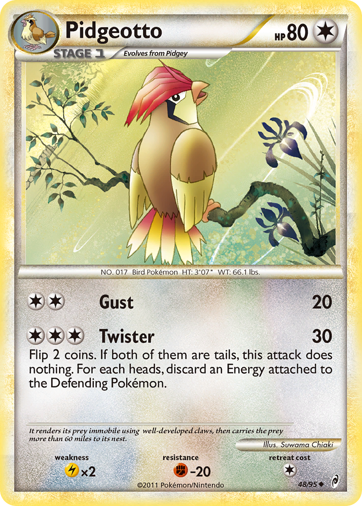 Pidgeotto (48/95) [HeartGold & SoulSilver: Call of Legends] | Exor Games New Glasgow