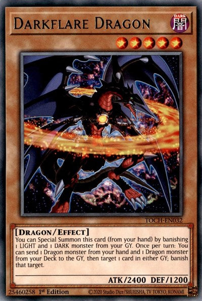 Darkflare Dragon [TOCH-EN032] Rare | Exor Games New Glasgow