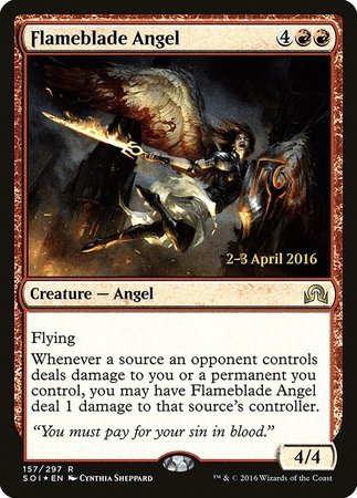 Flameblade Angel [Shadows over Innistrad Promos] | Exor Games New Glasgow