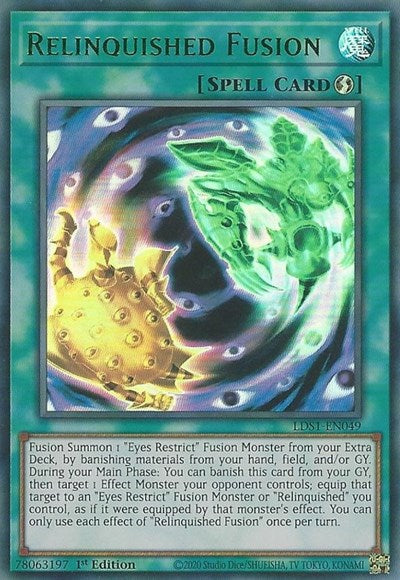 Relinquished Fusion (Green) [LDS1-EN049] Ultra Rare | Exor Games New Glasgow