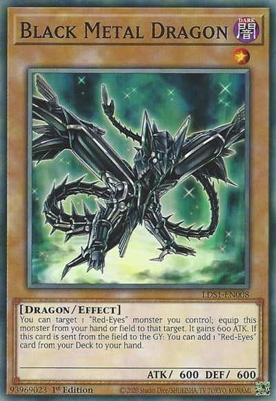 Black Metal Dragon [LDS1-EN008] Common | Exor Games New Glasgow