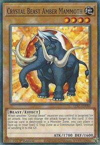 Crystal Beast Amber Mammoth [LDS1-EN094] Common | Exor Games New Glasgow