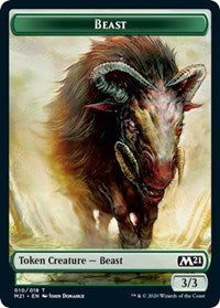 Beast // Construct Double-sided Token [Core Set 2021] | Exor Games New Glasgow