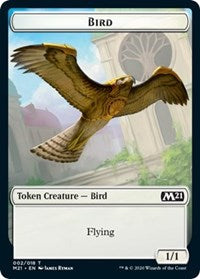 Bird // Saproling Double-sided Token [Core Set 2021] | Exor Games New Glasgow