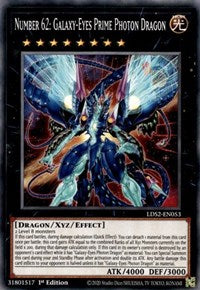 Number 62: Galaxy-Eyes Prime Photon Dragon [LDS2-EN053] Common | Exor Games New Glasgow