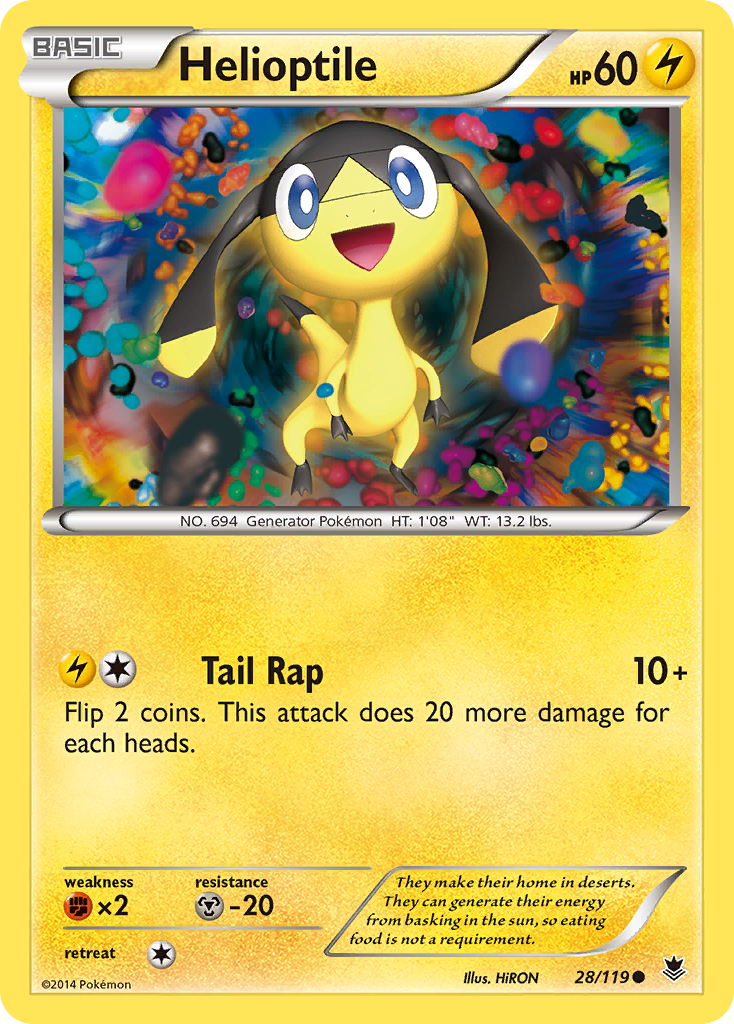 Helioptile (28/119) [XY: Phantom Forces] | Exor Games New Glasgow