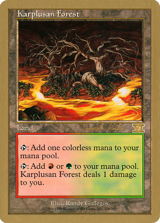 Karplusan Forest (Janosch Kuhn) [World Championship Decks 2000] | Exor Games New Glasgow