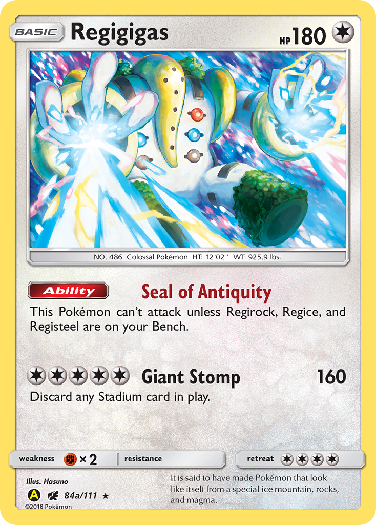 Regigigas (84a/111) (Alternate Art Promo) [Sun & Moon: Crimson Invasion] | Exor Games New Glasgow