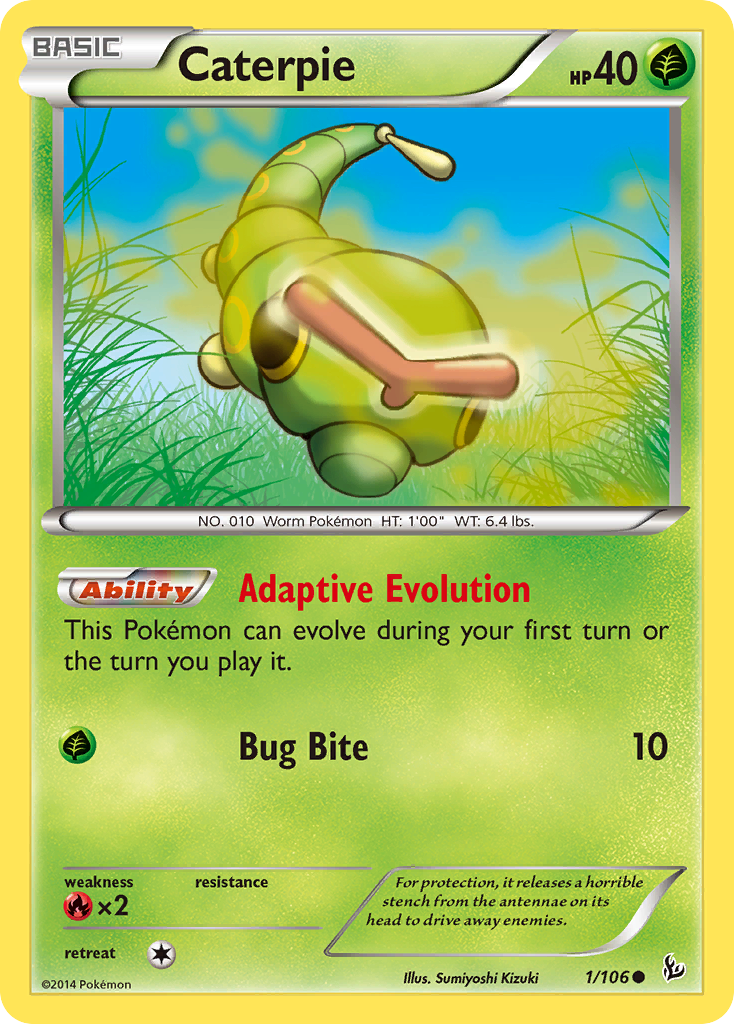 Caterpie (1/106) [XY: Flashfire] | Exor Games New Glasgow