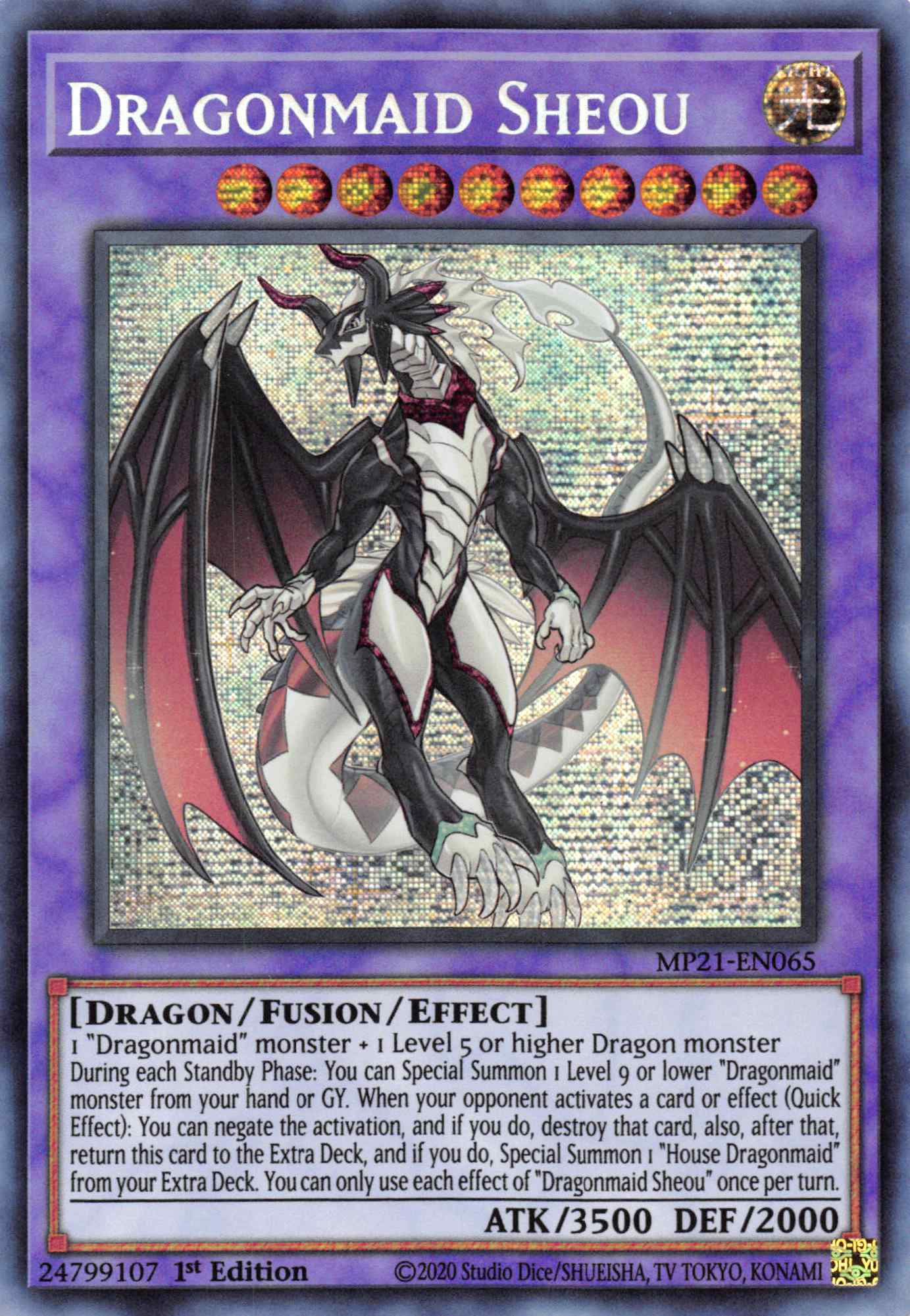 Dragonmaid Sheou [MP21-EN065] Prismatic Secret Rare | Exor Games New Glasgow