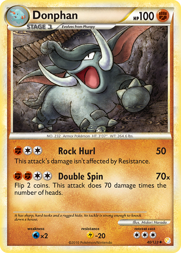 Donphan (40/123) [HeartGold & SoulSilver: Base Set] | Exor Games New Glasgow