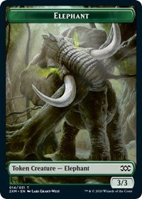 Elephant // Tuktuk the Returned Double-sided Token [Double Masters] | Exor Games New Glasgow