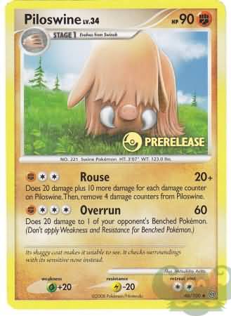 Piloswine (46/100) (Prerelease Promo) [Nintendo: Black Star Promos] | Exor Games New Glasgow