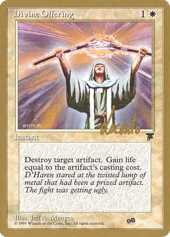 Divine Offering (Michael Loconto) (SB) [Pro Tour Collector Set] | Exor Games New Glasgow