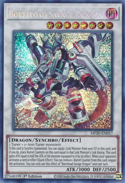 Borreload Savage Dragon [MP20-EN017] Prismatic Secret Rare | Exor Games New Glasgow