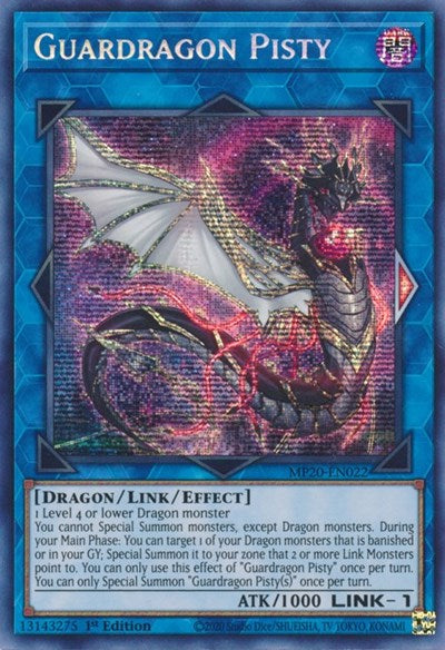 Guardragon Pisty [MP20-EN022] Prismatic Secret Rare | Exor Games New Glasgow