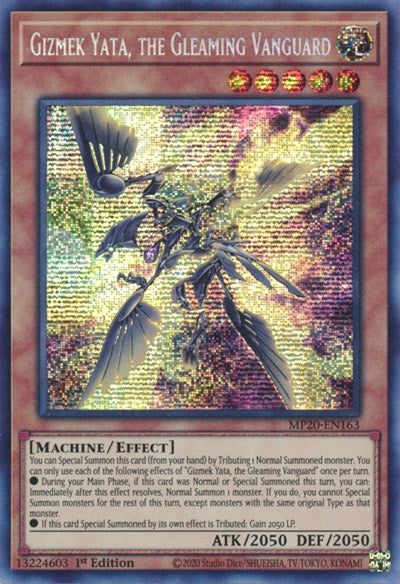 Gizmek Yata, the Gleaming Vanguard [MP20-EN163] Prismatic Secret Rare | Exor Games New Glasgow