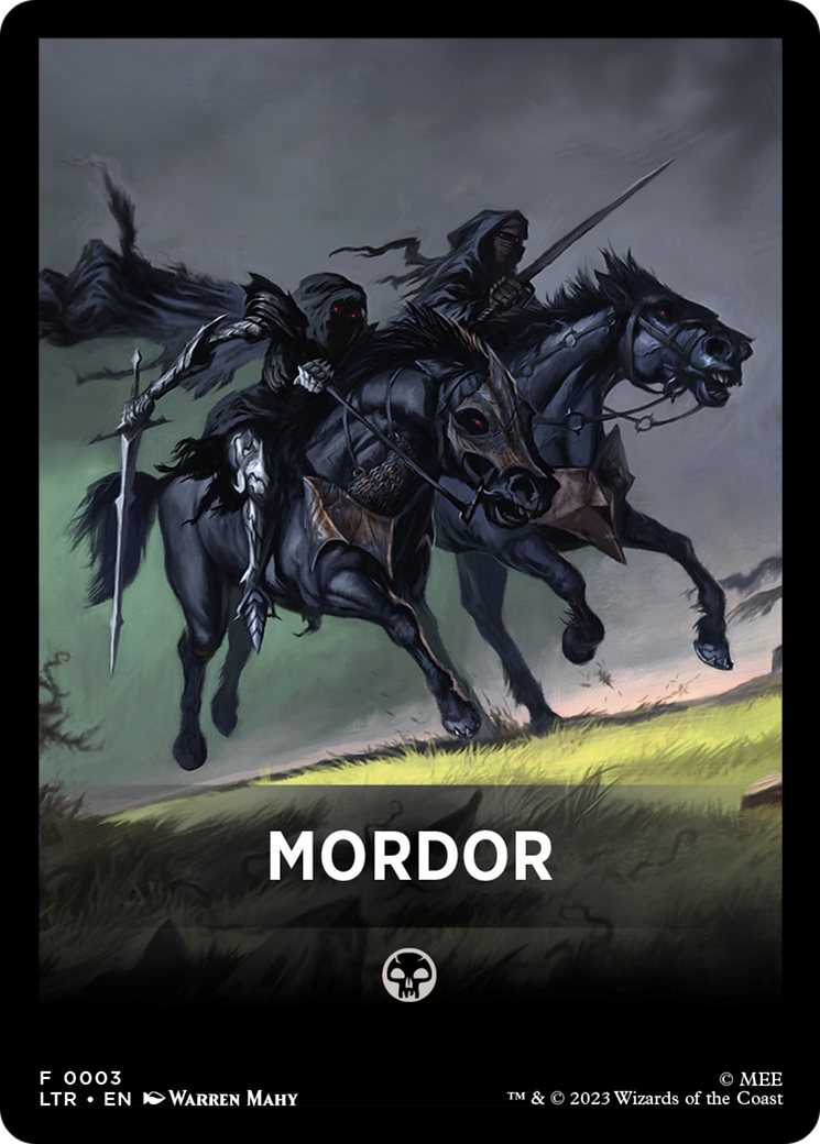 Mordor Theme Card [The Lord of the Rings: Tales of Middle-Earth Tokens] | Exor Games New Glasgow