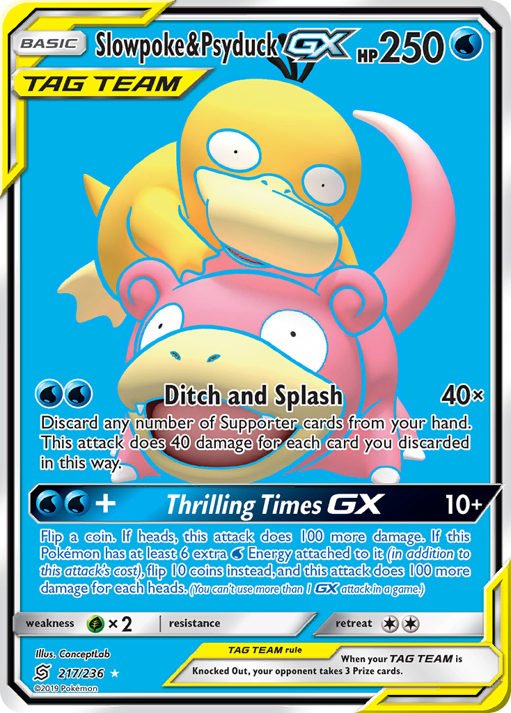 Slowpoke & Psyduck GX (217/236) [Sun & Moon: Unified Minds] | Exor Games New Glasgow