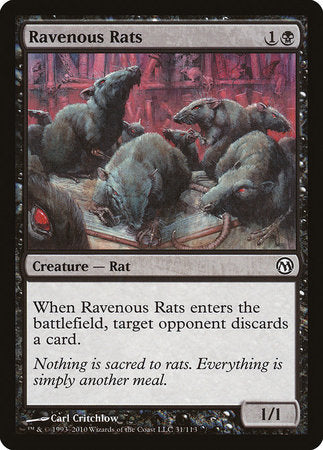 Ravenous Rats [Duels of the Planeswalkers] | Exor Games New Glasgow