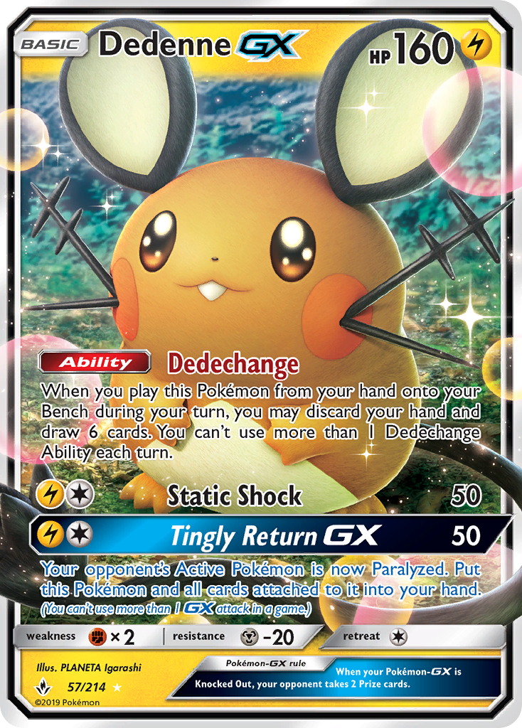 Dedenne GX (57/214) [Sun & Moon: Unbroken Bonds] | Exor Games New Glasgow