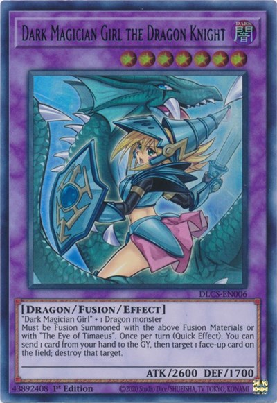 Dark Magician Girl the Dragon Knight (Alternate Art) (Green) [DLCS-EN006] Ultra Rare | Exor Games New Glasgow