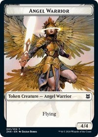 Angel Warrior // Construct Double-sided Token [Zendikar Rising] | Exor Games New Glasgow