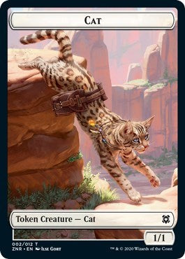 Cat // Plant Double-sided Token [Zendikar Rising] | Exor Games New Glasgow