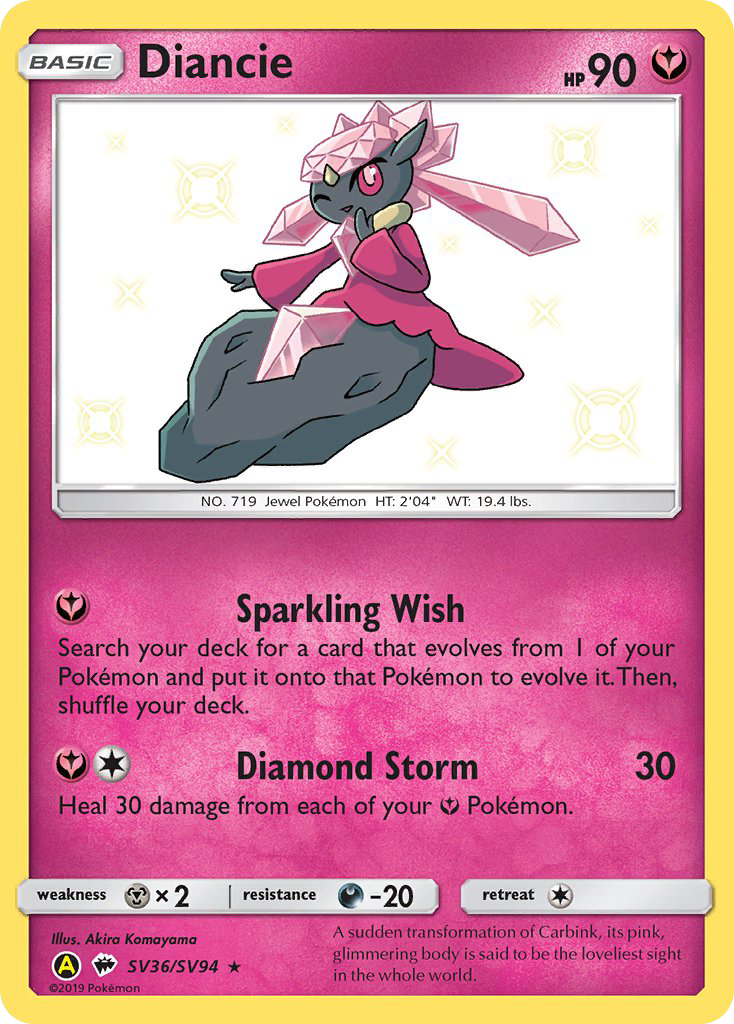 Diancie (SV36/SV94) [Sun & Moon: Hidden Fates - Shiny Vault] | Exor Games New Glasgow