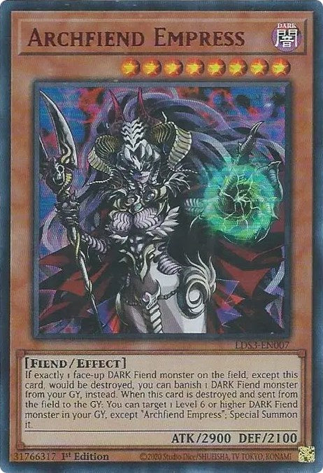 Archfiend Empress (Red) [LDS3-EN007] Ultra Rare | Exor Games New Glasgow