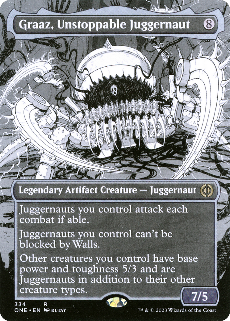 Graaz, Unstoppable Juggernaut (Borderless Manga) [Phyrexia: All Will Be One] | Exor Games New Glasgow