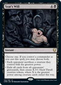Szat's Will [Commander Legends] | Exor Games New Glasgow