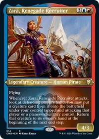 Zara, Renegade Recruiter (Foil Etched) [Commander Legends] | Exor Games New Glasgow