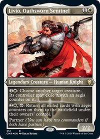 Livio, Oathsworn Sentinel (Foil Etched) [Commander Legends] | Exor Games New Glasgow