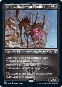 Falthis, Shadowcat Familiar (Foil Etched) [Commander Legends] | Exor Games New Glasgow