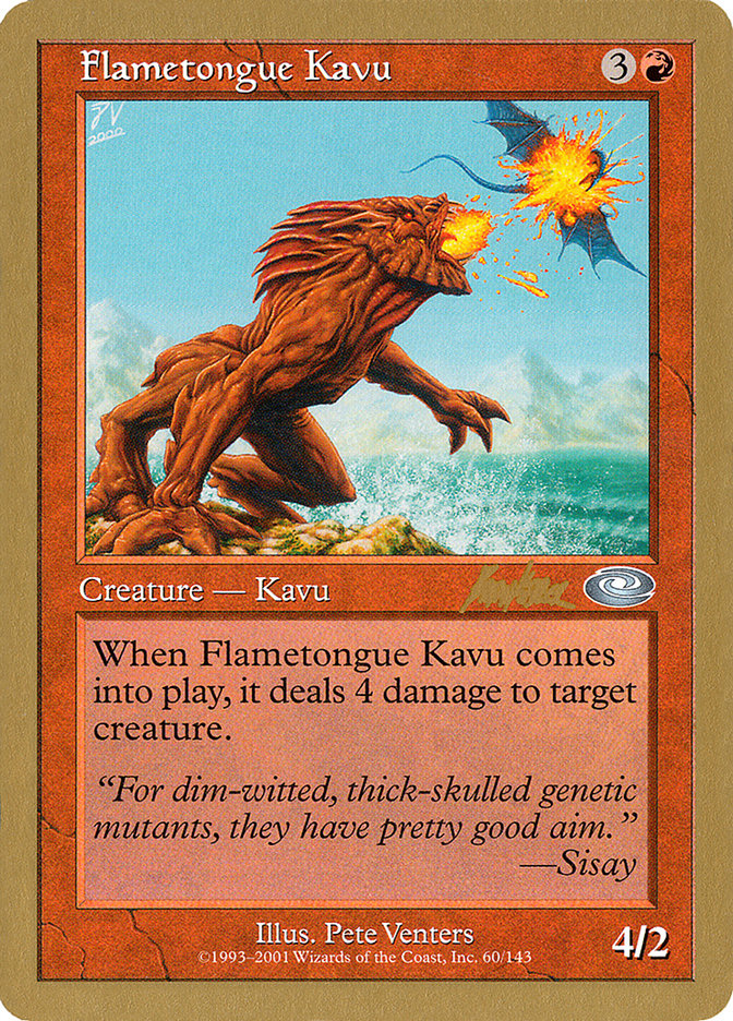 Flametongue Kavu (Brian Kibler) [World Championship Decks 2002] | Exor Games New Glasgow