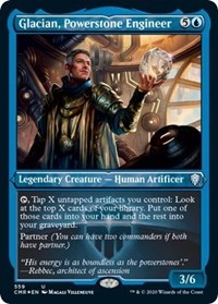 Glacian, Powerstone Engineer (Foil Etched) [Commander Legends] | Exor Games New Glasgow