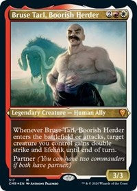 Bruse Tarl, Boorish Herder (Foil Etched) [Commander Legends] | Exor Games New Glasgow