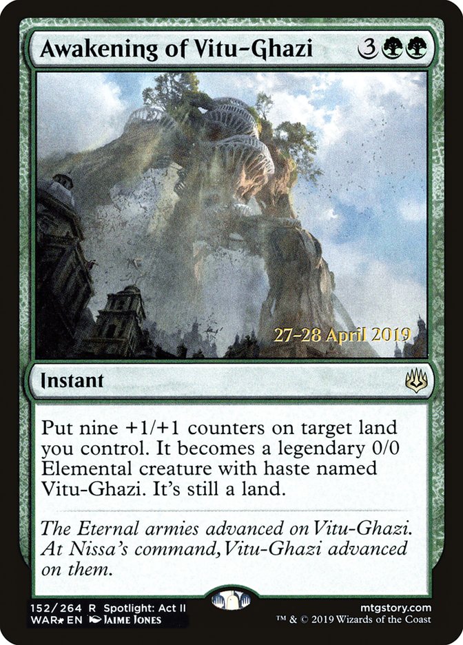 Awakening of Vitu-Ghazi  [War of the Spark Prerelease Promos] | Exor Games New Glasgow