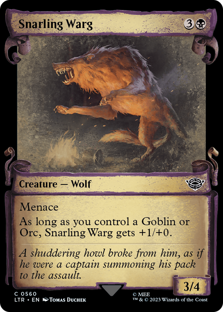Snarling Warg [The Lord of the Rings: Tales of Middle-Earth Showcase Scrolls] | Exor Games New Glasgow