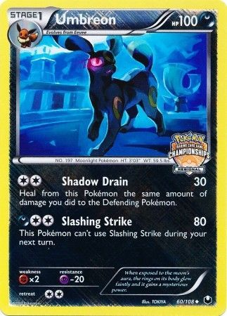 Umbreon (60/108) (Regional Championship Promo) [Black & White: Dark Explorers] | Exor Games New Glasgow