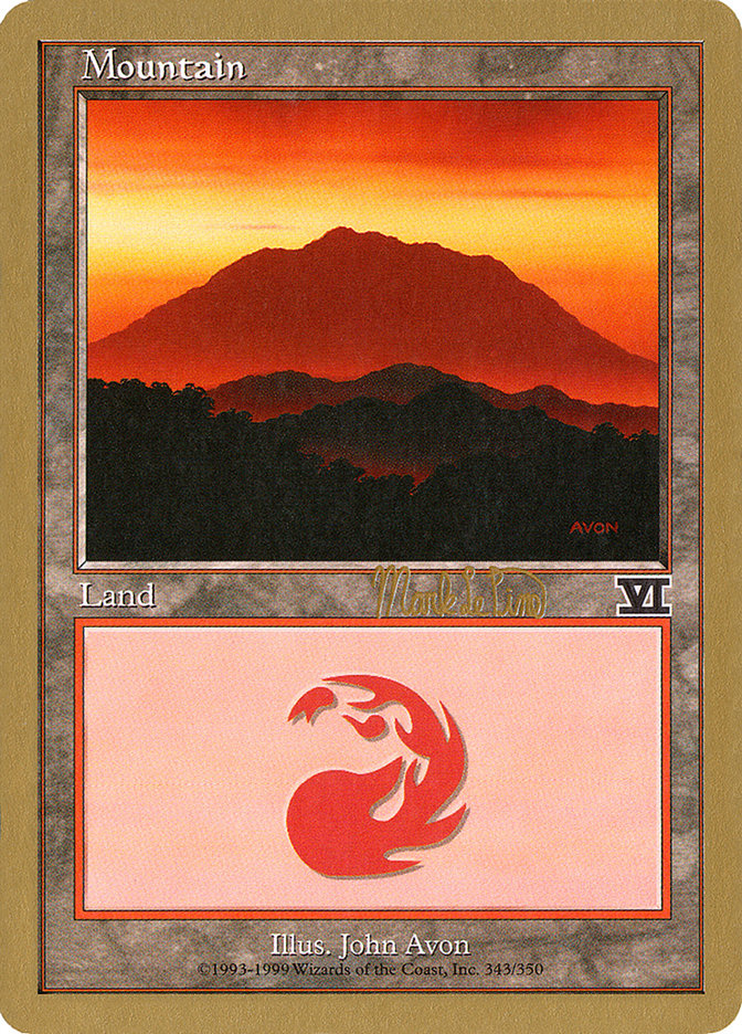 Mountain (mlp346a) (Mark Le Pine) [World Championship Decks 1999] | Exor Games New Glasgow