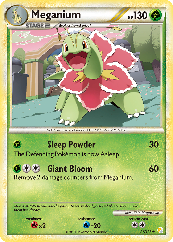 Meganium (26/123) [HeartGold & SoulSilver: Base Set] | Exor Games New Glasgow